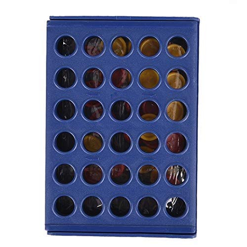tuhanying-us 1 Set Connect 4 in A Line Board Classic Game Three-Dimensional Four-Game Chess Four in a Row Board Game Classic Family Toy Line Up 4 of The Same Color to Win