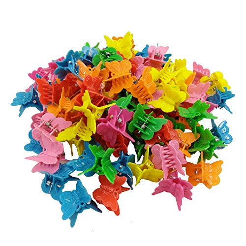 100 Pieces Hair Claw Hair Clips Mini Hair Clips Butterfly Hair Clip Claw Plastic Hair Claw Clips Jaw Barrettes Grip Clamps Pins Hair Accessories for Women and Girls Multicolor 100 Pieces Hair Claw Hair Clips Mini Hair Clips Butterfly Hair Clip Claw Plastic Hair Claw Clips Jaw Barrettes Grip Clamps Pins Hair Accessories for Women and Girls Multicolor