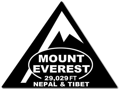 JR Studio 3x4 inch Triangle Shaped Mount Everest Sticker -rv Climb Hike Tibet Nepal mt- Vinyl Decal Sticker Car Waterproof Car Decal Bumper Sticker