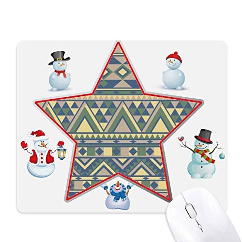 Rhombus Triangle Irregular Nordic mas Snowman Family Star Mouse Pad