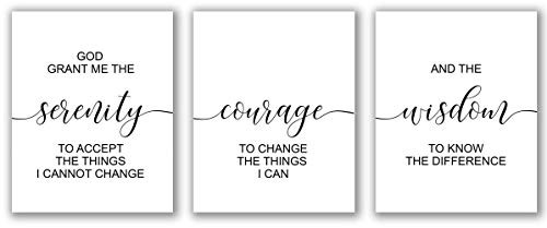 Serenity Prayer Print - 8 inch x 10 inch - Unframed Christian Gifts God Grant Me The Serenity Nursery Printable God grant me serenity courage wisdom Christian Wall Art Set Of 3 Printable Serenity Prayer Print - 8 inch x 10 inch - Unframed Christian Gifts God Grant Me The Serenity Nursery Printable God grant me serenity courage wisdom Christian Wall Art Set Of 3 Printable