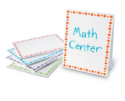 Learning Resources Write & Wipe Center Signs, Set of 5