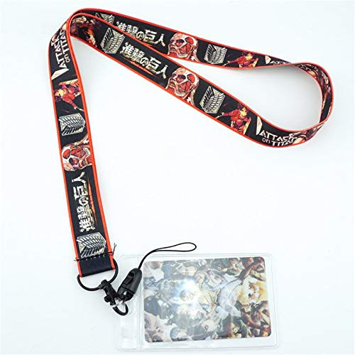 RedDoor_Hill 06 Styles Japan Anime Attack on Titan Lanyards Neck Strap ID Card Mobile Phone Strap USB Badge Holder Rope Key Chain Cosplay Gift Otaku