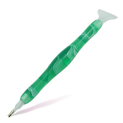 Diamond Painting Pen kit Resin Handturned Stylus Drill Pen for Paint with Diamond Kits Rhinestone Picker Tool for Cross Stich Diamond Painting Point Drill Pen Diamond Painting Fix Tool -Mint Green-