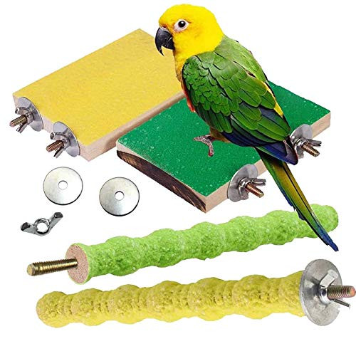 kathson Bird Perch Stand Toy Wood Parrot Perch Stand Platform Paw Grinding Rough-surfaced Chew Toys Cage Accessories Exercise Toys for Budgies Parakeet Cockatiel Conure Hamster?4 PCS PlusColor Random? kathson Bird Perch Stand Toy Wood Parrot Perch Stand Platform Paw Grinding Rough-surfaced Chew Toys Cage Accessories Exercise Toys for Budgies Parakeet Cockatiel Conure Hamster?4 PCS PlusColor Random?