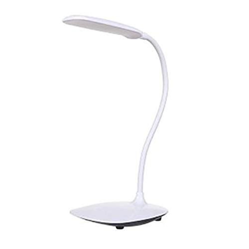 LED Reading Desk Lamp Eye Protection Desk Lamp Dimmable Office Lamp with USB Charging Portfor Bedside Study Office 3 Brightness Levels Lighting Mode Touch Control -White-