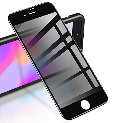 RIWNNI Privacy Screen Protector Compatible with iPhone 7 Plus/8 Plus -2 Pack- Anti-Spy Full Coverage Tempered Glass Screen Protector for iPhone 7 Plus/8 Plus 5.5-Inch -Easy Installation Frame- Black
