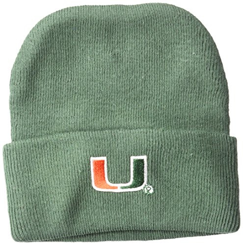 Two Feet Ahead NCAA Miami Hurricanes Infant Knit Cap New Born Green