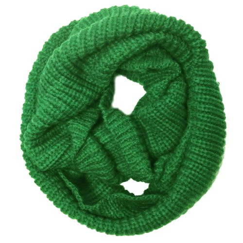 Wrapables Thick Knitted Winter Warm Infinity Scarf Forest Green