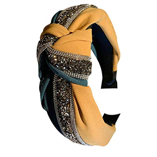 MHDGG Knotted Headbands Rhinestone Headband for Women Girls Wide Striped Headbands Stitching Color Hairband Hair Hoops Head Band Turban Headband Hair BandGreen PlusYellow MHDGG Knotted Headbands Rhinestone Headband for Women Girls Wide Striped Headbands Stitching Color Hairband Hair Hoops Head Band Turban Headband Hair BandGreen PlusYellow