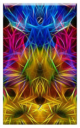 Single-Gang Blank Wall Plate Cover - Background Bokeh Braid Network Light Circle