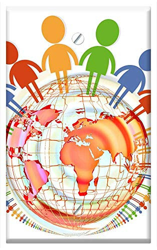 Single-Gang Blank Wall Plate Cover - District About Arched Human Circle Connectedness