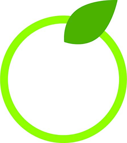 Simple Apple Emoji Icon Symbol Logo Cartoon Art Vinyl Sticker -2 inch Tall Abstract Circle Green Apple-