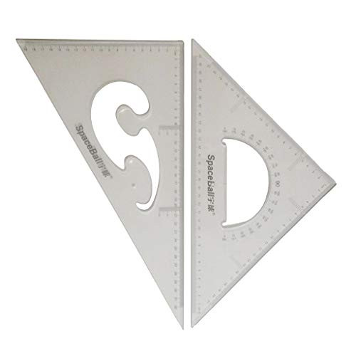 Bonarty 2X Geometry Ruler Math Tool Set Drawing Drafting Triangle Ruler Protractor