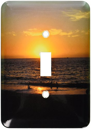 3dRose lsp_18567_1 Sunset At The Beach Toggle Switch