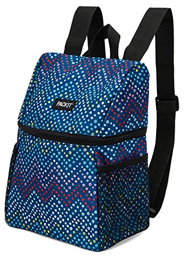 PackIt Freezable Lifestyle Lunch Backpack, Dottie Chevron