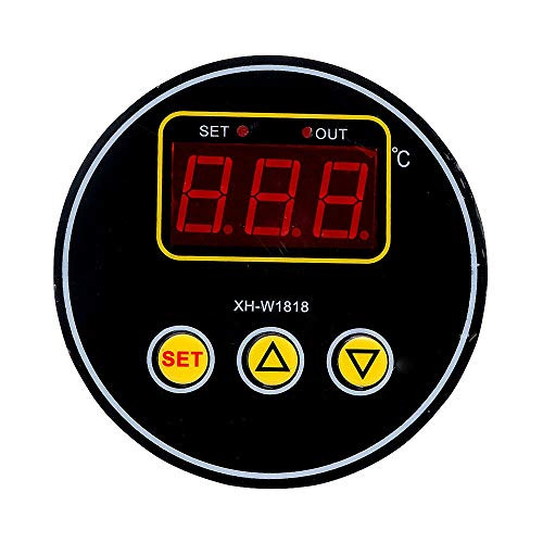 DollaTek DC 24V High Precision Microcomputer Temperature Controller Circular Digital Display Thermostat Round Digital Embedded