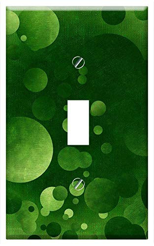 Switch Plate Single Toggle - Fragment Circle Background Image Canvas Green