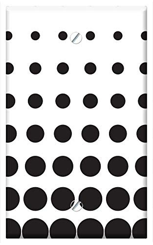 Single-Gang Blank Wall Plate Cover - Halftone Pattern Dot Modern Retro Texture Circle 1