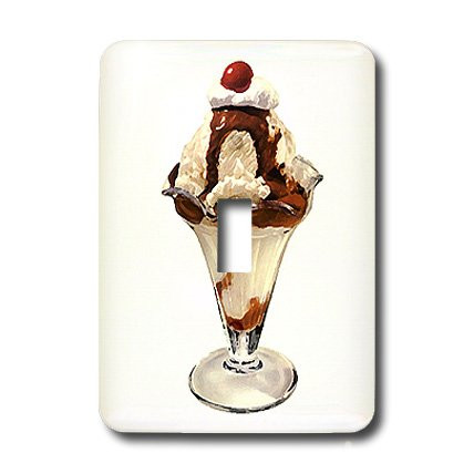 3dRose lsp_5738_1 Ice Cream Sundae Single Toggle Switch Multicolored