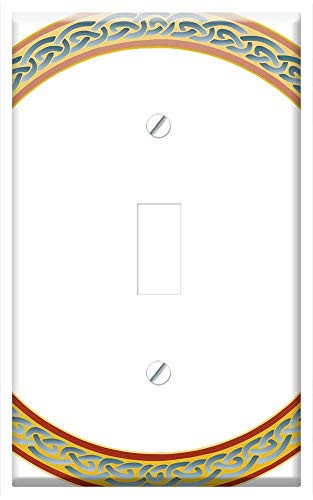 Switch Plate Single Toggle - Border Ring Celtic Knot Work Frame Design Circle