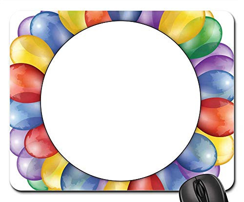 Mouse Pad - Balloons Circle Frame Copy Space Burst Festive