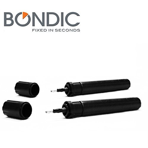 Bondic Liquid Refills. 2 Pack. The World's First Liquid Plastic Welder! Bond, Build, Fix and Fill Almost Anything in Seconds! Your Hard Fix For Sticky Situations. Bondic Works Where Glue Fails! (2), Black, Transparent