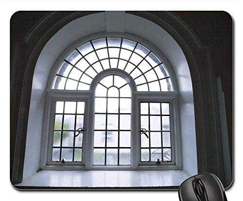 Mouse Pad - Window Old Antique Round Arch Half Circle Squares