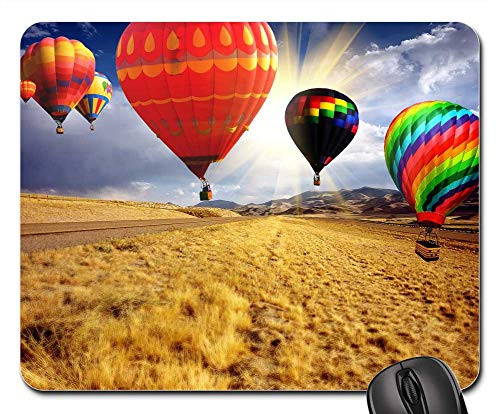 Mouse Pad - Hot Air Balloon Balloon Floating Countryside Flight Mouse Pad - Hot Air Balloon Balloon Floating Countryside Flight
