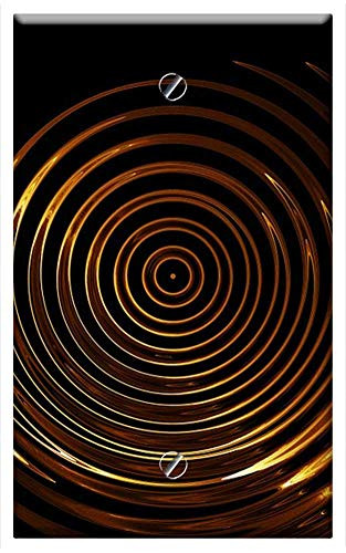 Single-Gang Blank Wall Plate Cover - Particles Wave Circle Color Colorful Structure 6