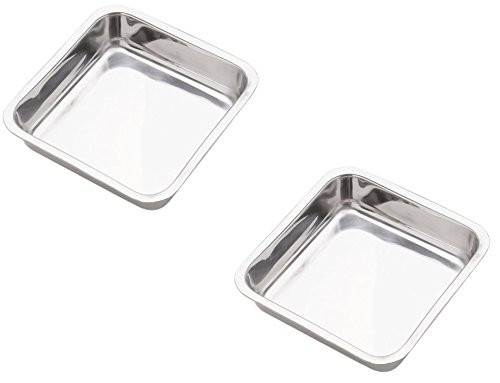 Norpro 7.5-Inch Stainless Steel Cake Pan, Square(2PK)