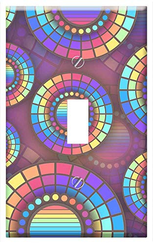 Switch Plate Single Toggle - Background Colorful Abstract Circle