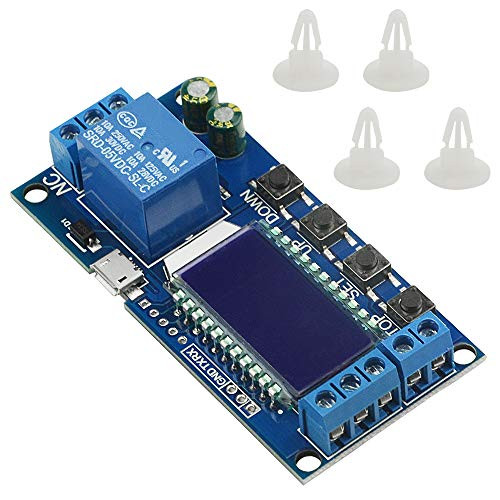 WMYCONGCONG DC 6-30V Timer Relay Module 0.01s-9999mins Trigger Delay Switching Relay Module with LCD Display Control Timer Switch Trigger Cycle Module