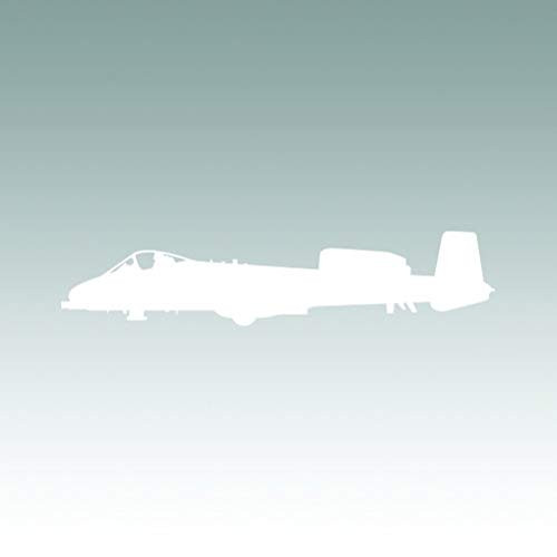 RDW Side View A-10 Thunderbolt II Sticker - Decal - Die Cut - a10 - White 7.00 inch x 1.54 inch
