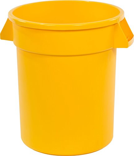 Carlisle 34102004 Bronco Round Waste Container Only, 20 Gallon, Yellow