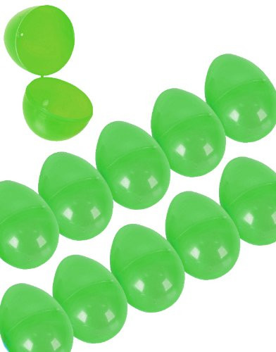 Rhode Island Novelty Set of 12 Green 2.5 inch Plastic Easter Eggs