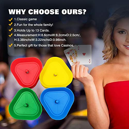 Jingolden Triangle Playing Card Holder Playing Card Holders Triangle Shaped HandsFree Playing Card Holder Board Game 868225cm Biological