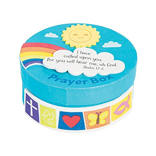 Fun Express Prayer Box Craft Kit - Makes 12 - Religious Crafts for Kids Sunday School Activities