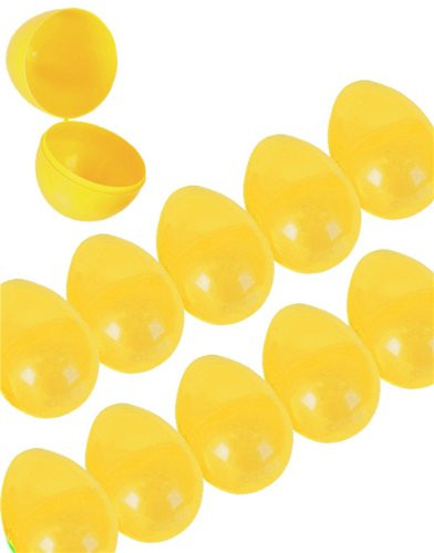 Rhode Island Novelty Set of 12 Yellow 2.5 inch Plastic Easter Eggs