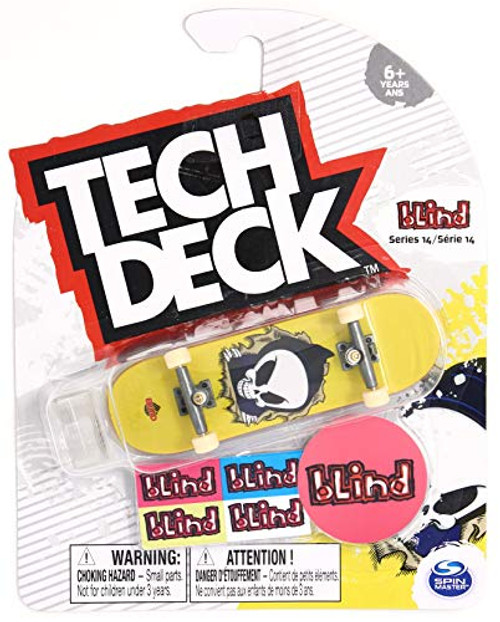 Tech-Deck Series 14 Blind Skateboards Yellow Reaper Complete 96mm Fingerboard Tech-Deck Series 14 Blind Skateboards Yellow Reaper Complete 96mm Fingerboard