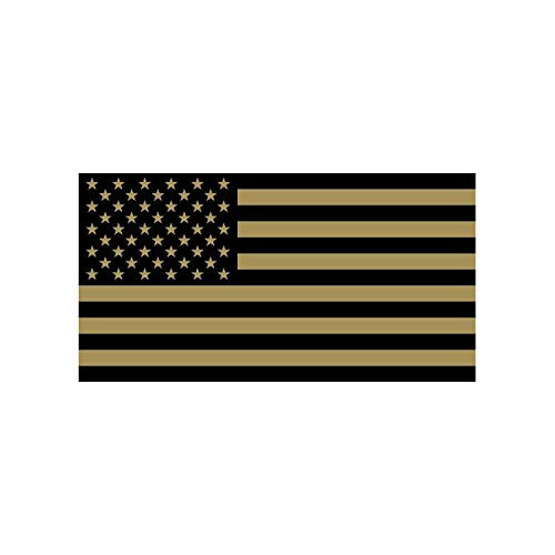 fagraphix Desert Tan American Flag Sticker Decal Self Adhesive USA American Brown 4.00 inch Wide