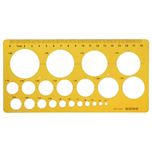 YOUSIKE Circle Geometric Ruler Stencil Circles Drawing Template Resin Arc Template Stencil Measuring Tool Students