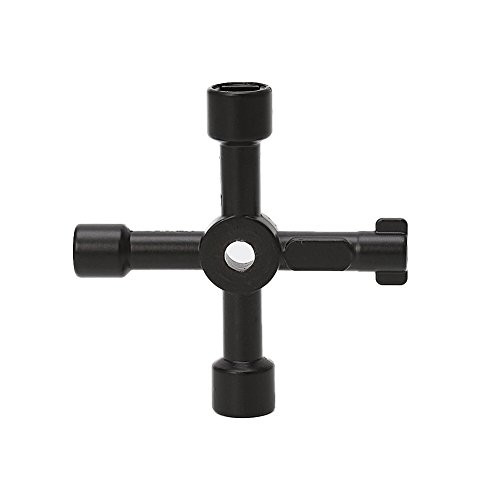W-ZIYUI Multi Function Utility Universal Cross Key Wrench for Train Electrical Elevator Cabinet Square Triangle