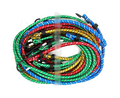 Heavy Duty Straps 2 Hooks Tie Down Set Bungee Cord 24 inch Inch 10 Pcs