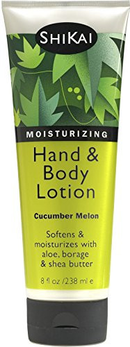 ShiKai - Moisturizing Hand  and  Body Lotion Softens  and  Moisturizes Skin with Aloe Vera Borage Oil  and  Shea Butter Sensually Smooth Skin with Delicious Fragrances -Cucumber Melon 8 Ounces-