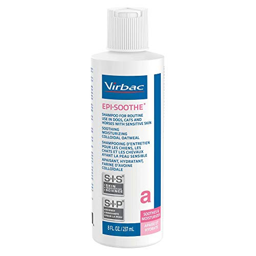 Virbac Epi-Soothe Pet Shampoo For Dogs Cats  and  Horses -8 oz- - For Dry or Sensitive Skin