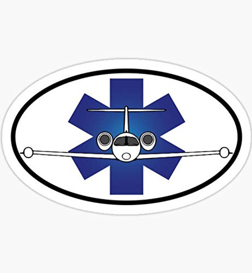 Learjet 35 - Medevac - Corporate Business Jet Aircraft - Sticker Graphic - Auto Wall Laptop Cell Truck Sticker for Windows Cars Trucks