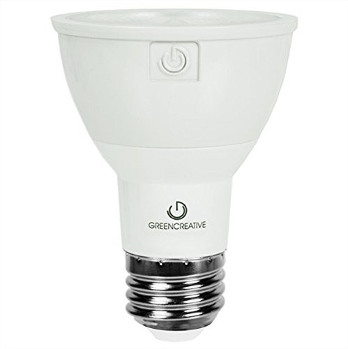 Green Creative 58109 PAR20 Flood LED Lightbulb 3000K -Soft White- Dimmable CRI 90 8W 550 lm Energy Star 40