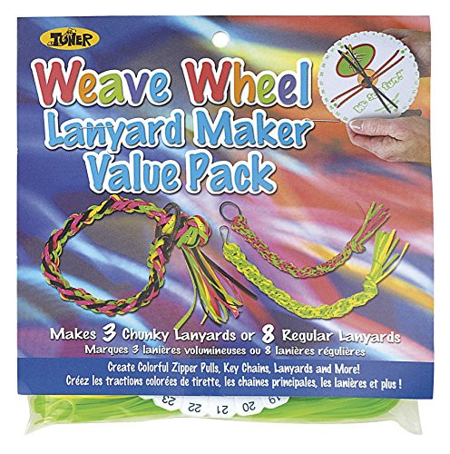 Toner Crafts Weave Wheel Lanyard Maker Value Pack Multicolored