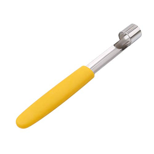 SEVENHOPE Apple Corer Stainless Steel Fruit Corer Apple or Pear Core Remover Tool Yellow